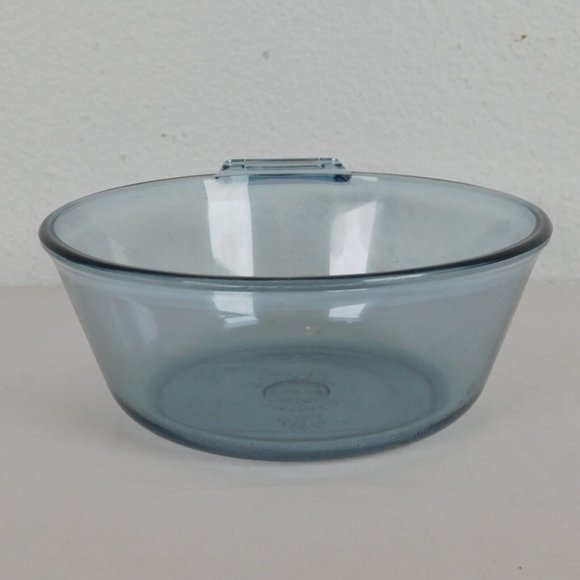 Pyrex Flameware Light Blue Glass Open Saucepan 1 Quart F-F 832-B NO HANDLE FLAW - Picture 2 of 8